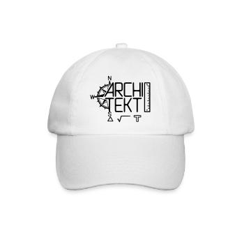 Architect Design with Drawing Tool - Baseball Cap - white/white - Front