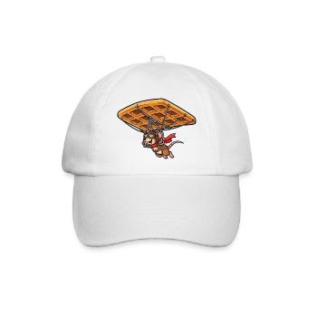 Süße Maus Fliegen Pilot Waffel Gebäck Süßigkeit - Baseballkappe - Weiß/Weiß - Vorne