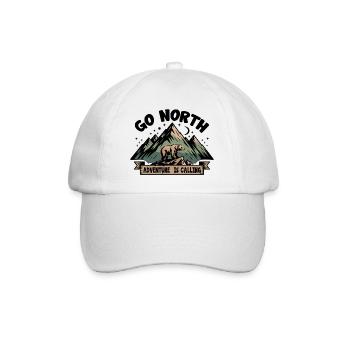 Norden – Abenteuer Bär & Berge Outdoor Design - Casquette classique - blanc/blanc - Devant