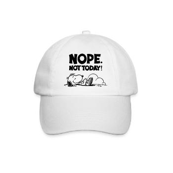 Nope not today funny lazy Dog - Baseball Cap - white/white - Front