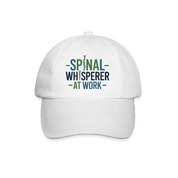 Chiropraktiker Wirbelsäulenflüsterer bei der Arbeit als Fachmann - Baseballkappe - Weiß/Weiß - Vorne