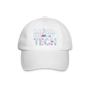 MedTech Labor Neon Wissenschaftsdesign - Baseballkappe - Weiß/Weiß - Vorne