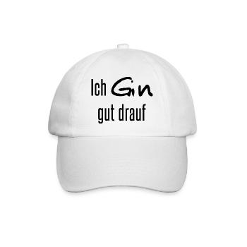 Ich Gin gut drauf - Baseballkappe - Weiß/Weiß - Vorne