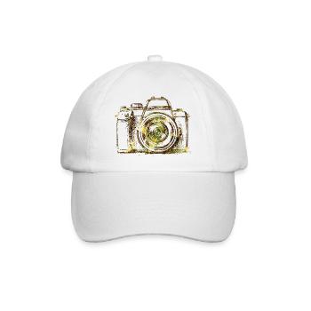Camouflage Camera Portrait - Baseball Cap - white/white - Front