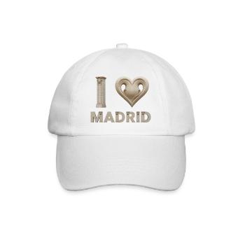 I Love Madrid – Monumentale Architektur - Baseballkappe - Weiß/Weiß - Vorne