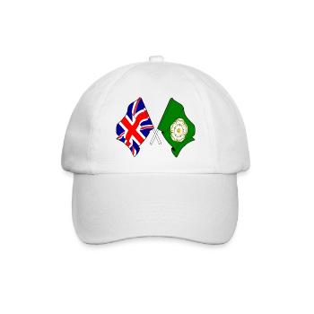 North Yorkshire und Großbritannien kreuzten sich - Baseballkappe - Weiß/Weiß - Vorne