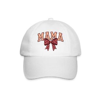 Mom Bow Dots – Mom Motif - Casquette classique - blanc/blanc - Devant