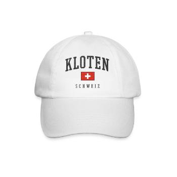 Kloten – Schweizer Identität aus dem Kanton Zürich - Baseballkappe - Weiß/Weiß - Vorne