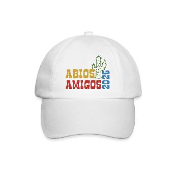 Abios Amigos 2026 - Abitur - Kaktus Geschenk - Baseballkappe - Weiß/Weiß - Vorne