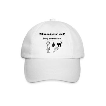 Master of Being superstitious - Baseball Cap - white/white - Front