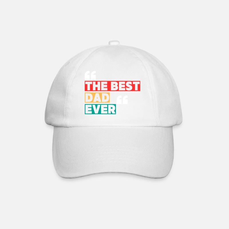 Der beste Vater - Baseballkappe - Weiß/Weiß