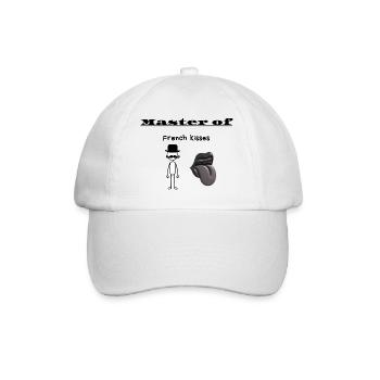 Meister der französischen Küsse - Baseballkappe - Weiß/Weiß - Vorne