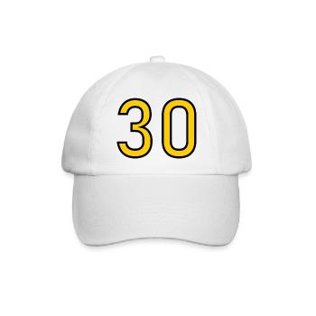 30. 30 ANS. 30e ANNIVERSAIRE. ANNIVERSAIRE 30 ANS. - Casquette classique - blanc/blanc - Devant