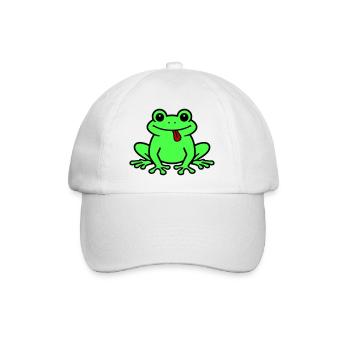Kröte Comic Frosch - Baseballkappe - Weiß/Weiß - Vorne