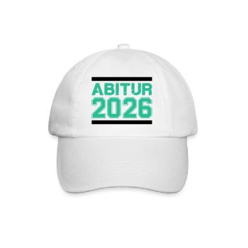 Abitur 2026 Graduation – Rough Finish - Baseball Cap - white/white - Front