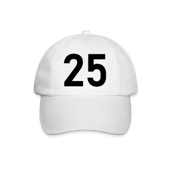 25. 25 JAHRE. 25. JUBILÄUM. 25 JAHRESJUBILÄUM. - Baseballkappe - Weiß/Weiß - Vorne