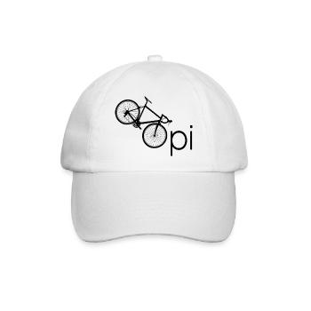Grandpa Bicycle Pensioner Gift - Baseball Cap - white/white - Front