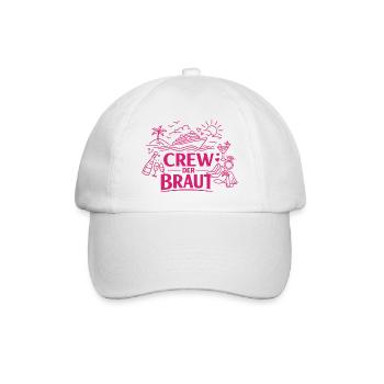 Crew of the Bride – Bachelor Party Cruise - Baseball Cap - white/white - Front