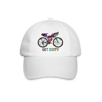 Illustration de gravel boueux et sale - Casquette classique - blanc/blanc - Devant