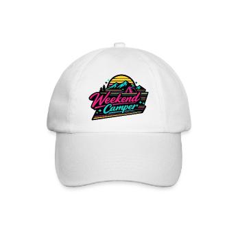 Weekend Camper Neon Skyline - Baseballkappe - Weiß/Weiß - Vorne