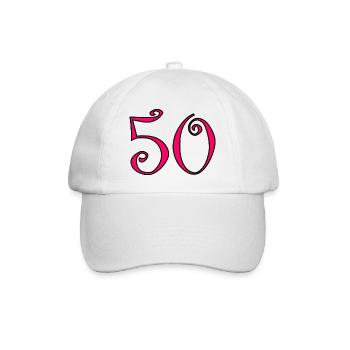 50. 50 YEARS. 50th ANNIVERSARY. 50 YEARS ANNIVERSARY. - Baseball Cap - white/white - Front