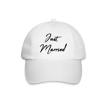 GERADE VERHEIRATET. Junggesellinnenabschied. VALENTINSTAG. PAAR - Baseballkappe - Weiß/Weiß - Vorne