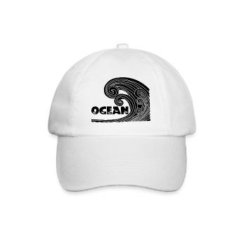 La vague noire - Casquette classique - blanc/blanc - Devant