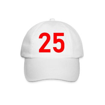 25. 25 YEARS. 25th ANNIVERSARY. 25 YEARS ANNIVERSARY. - Baseball Cap - white/white - Front