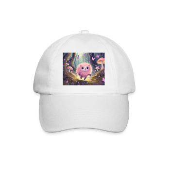 Chaton de la forêt duveteuse dans la forêt des fées - Casquette classique - blanc/blanc - Devant