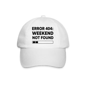ERREUR 404 : WEEK-END NON TROUVÉ | Bureau et travail drôles - Casquette classique - blanc/blanc - Devant