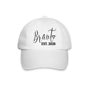 Fiançailles de mariage - Mariée 2026 - Casquette classique - blanc/blanc - Devant