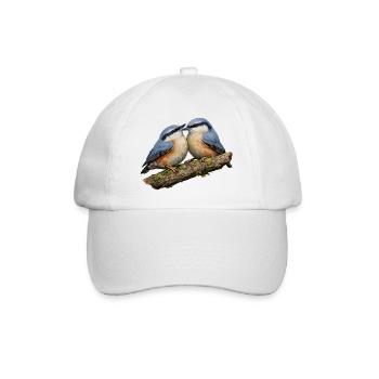Deux sittelles sur la branche - Casquette classique - blanc/blanc - Devant