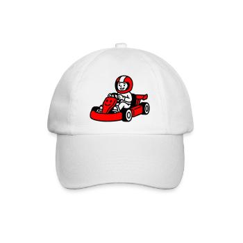 Go Kart Kids - Casquette classique - blanc/blanc - Devant