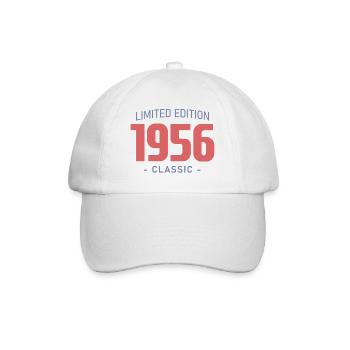 70 Jahre altes Lustiges Humor-T-Shirt von 1956 - Baseballkappe - Weiß/Weiß - Vorne