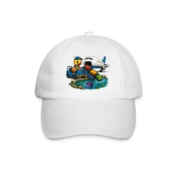Duck on the tarmac suitcase adventure - Baseball Cap - white/white - Front