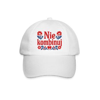 Nie Kombinuj - Baseball Cap - white/white - Front