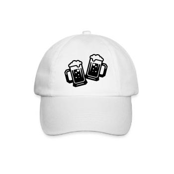 Bier Prost Symbol - Baseballkappe - Weiß/Weiß - Vorne