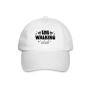 Walking club girl walk aesthetic - Baseball Cap - white/white - Front