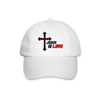 Jésus, c’est l’Amour - Casquette classique - blanc/blanc - Devant