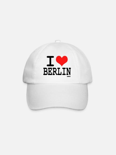 i love berlin - Baseballkappe - Weiß/Weiß