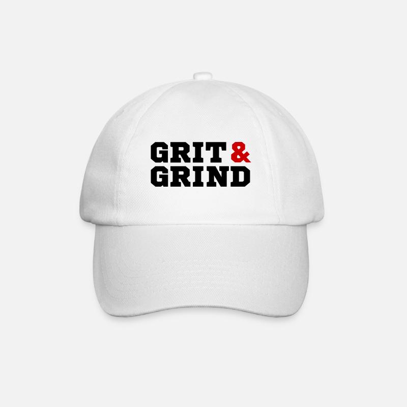 Grit and Grind (noir/rouge) - Casquette classique - blanc/blanc