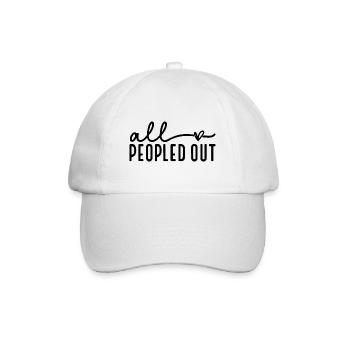 Tout le monde Introverti Casanier Anti Social - Casquette classique - blanc/blanc - Devant