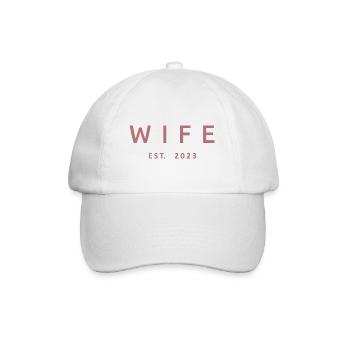 2023 Fiançailles Mariage Douche nuptiale - Casquette classique - blanc/blanc - Devant
