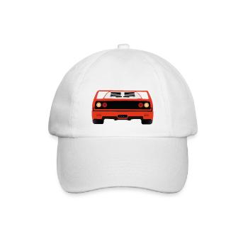 Italienischer Sportwagen F40 - Baseballkappe - Weiß/Weiß - Vorne