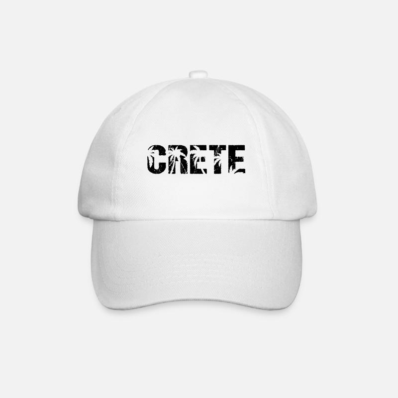 Crete Griechenland Insel Kreta - Baseballkappe - Weiß/Weiß