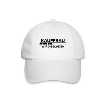 Kauffrau Spruch Verkäuferin Witz Kauffrau Geschenk - Baseballkappe - Weiß/Weiß - Vorne