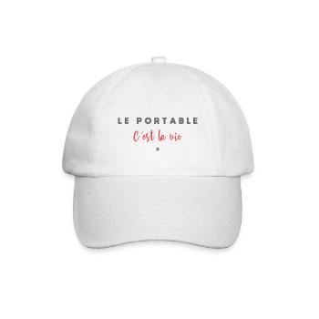Le portable c est la vie - Casquette classique - blanc/blanc - Devant