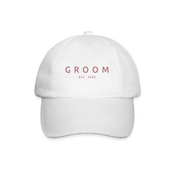 Bräutigam Est. 2023 Verlobungsgeschenk Hochzeit des Bräutigams - Baseballkappe - Weiß/Weiß - Vorne