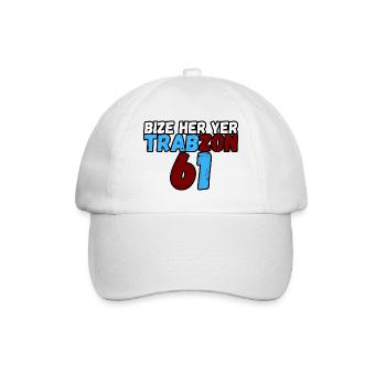 61 Bize her yer Trabzon - Baseballkappe - Weiß/Weiß - Vorne