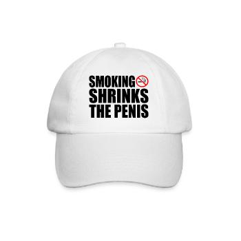 Smoking shrinks the penis - Baseballkappe - Weiß/Weiß - Vorne